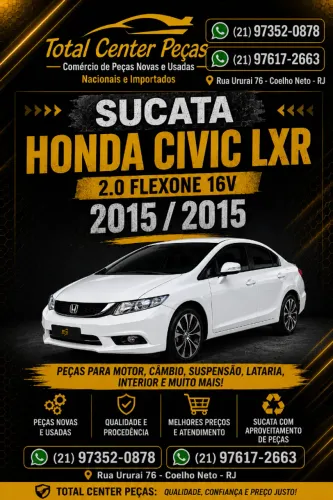 PEÇAS HONDA CIVIC 2015