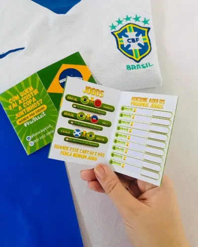 Tabela Copa do Mundo Mimo Personalizado Livrinho Acompanha os Jogos da Seleção 50UN
