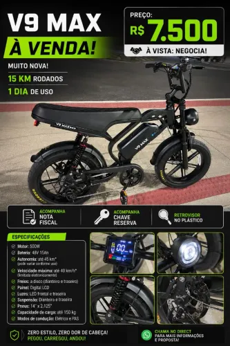 Bicicleta Elétrica V9MAX  (15KM)