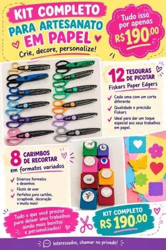 Kit de artesanato em papel