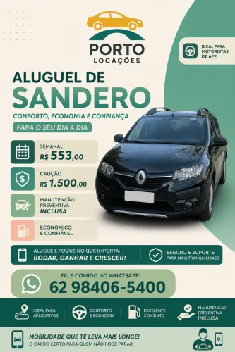 Aluguel/ Locação de carro R$ 78,50 o dia