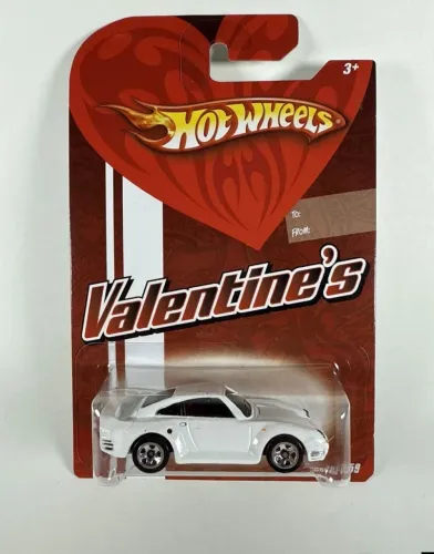 Hot Wheels 2008 - Edição Exclusiva de Dia dos Namorados da Target: Porsche 959 J6 Branco