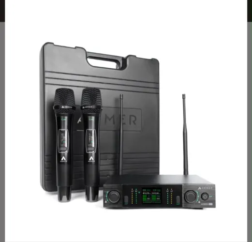 Kit Microfone Sem Fio Armer AX802M G2 - Dual Channel Wireless System