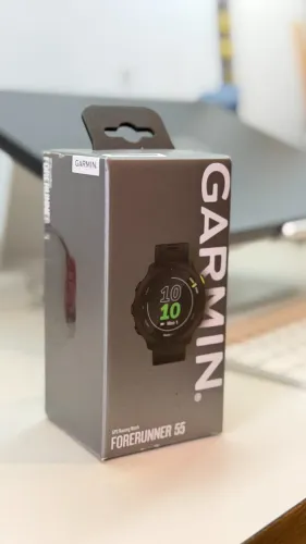 Garmin Forerunner 55 GPS Monitor Cardíaco Relógio de Corrida 42mm - Novo