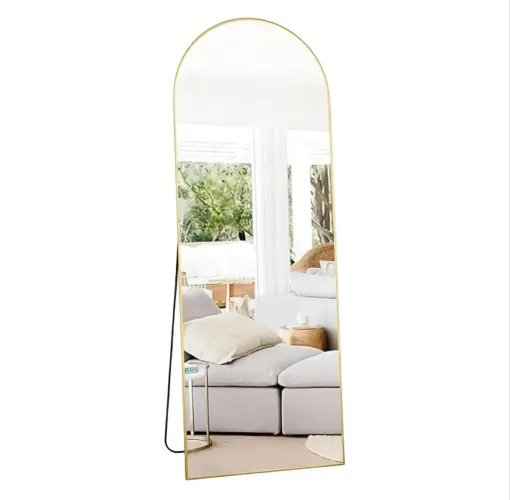 Espelho oval com base reta