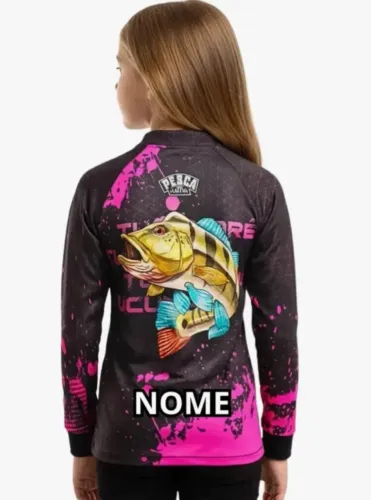 Camiseta e camisa de pesca com nome