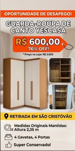 Guarda Roupa 4 portas e 4 gavetas