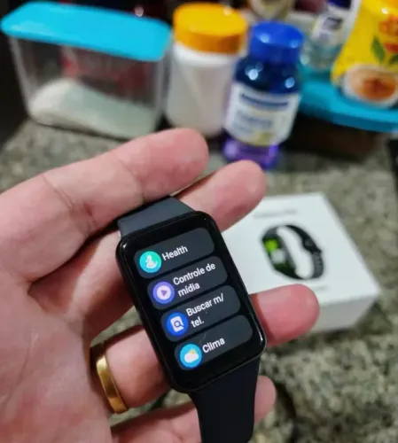 Smartwatch Samsung Galaxy Fit3 Grafite - Completo na Caixa!