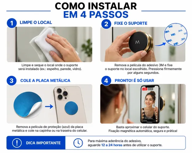 Suporte magnético para celular 