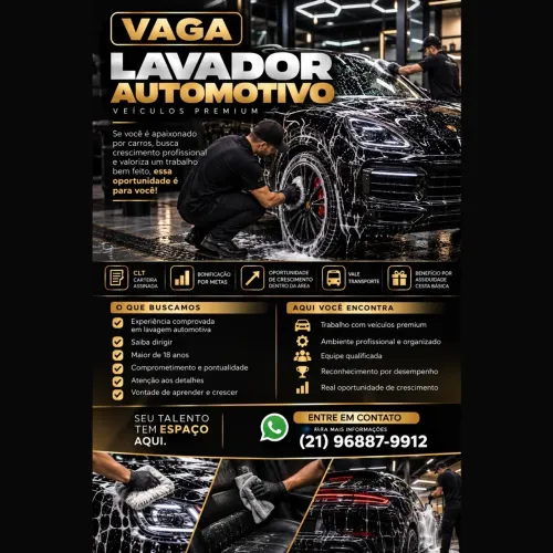 Vaga LAVADOR AUTOMOTIVO