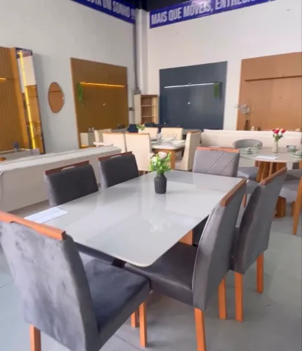 Mesa Madrid 6 cadeiras 1.60x80