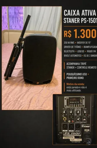 Caixa de som Ativa Staner PS 1501