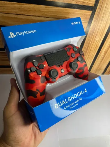 Controle de ps4 vermelho Camuflado an10