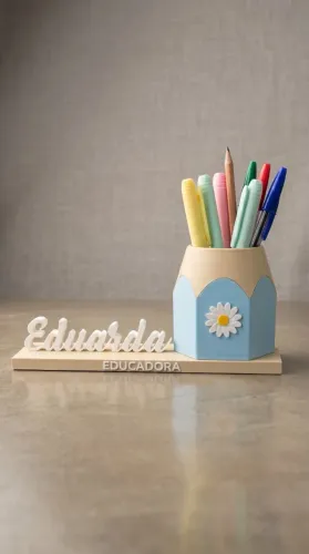 Porta lápis professora personalizado 