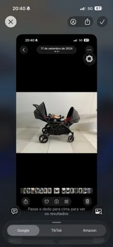 Carrinho duplo bebe