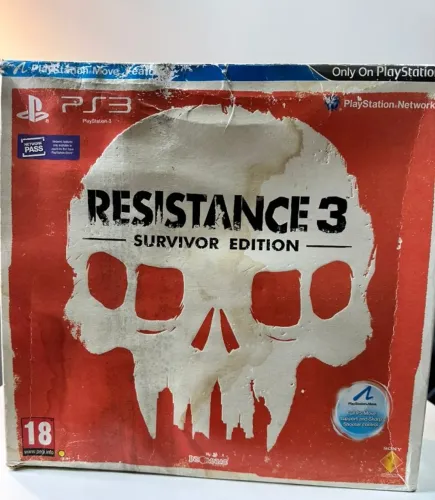 Resistance 3 Survivor Edition PS3 - Completa (Satchel, Diário, Frasco) - Raridade