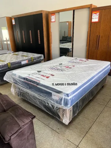 Colchão casal molas ensacadas mais base box