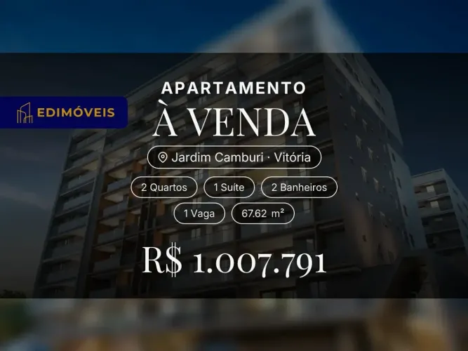 Lazer completo em Jardim Camburi: Apartamento 2 quartos com suíte e varanda gourmet