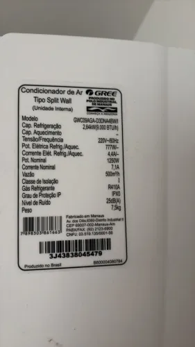 Evaporadora Gree 9000 btus