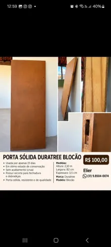 Porta Sólida Duratree Blocão