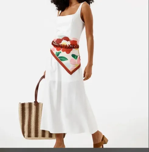 Vestido mídi em linho 