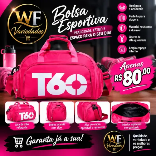 Bolsa esportiva T60 Rosa Pink