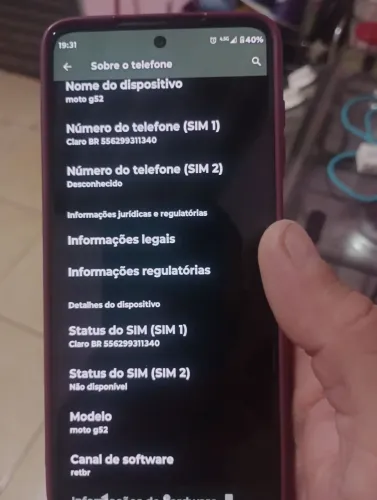 Moto g52 memória 128 ram 4 NFC