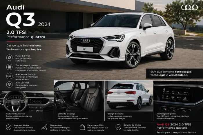 Audi Q3 Perf. Black 2.0 TFSI Tiptr. Quattro 2024
