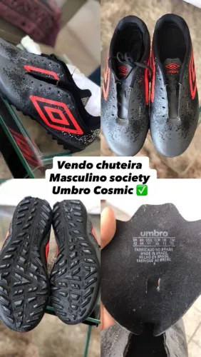Chuteira society umbro masculina