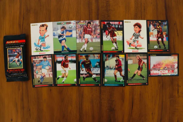 12 Cards Gold 93 Campeonato Italiano Calciatori Di Serie A e B Score Italy