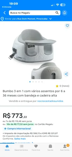 Cadeirinha bumbo