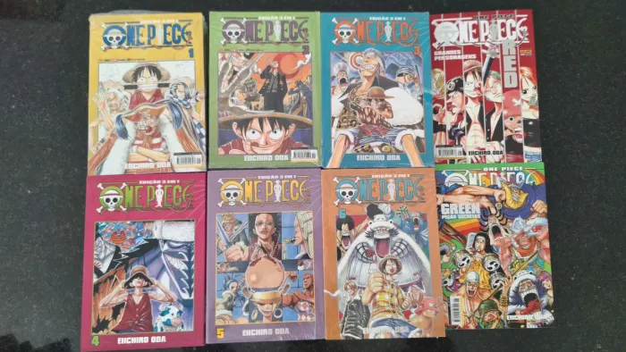 Coleção Mangás One Piece 3 em 1(vol 1 a 6 + Red e green).