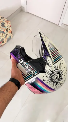 Capacete Feminino Bieffe 3Sport Branco - Tamanho 58 - Bom Estado!