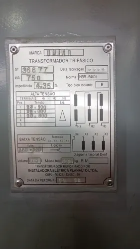 Transformador Trifásico 750Kva