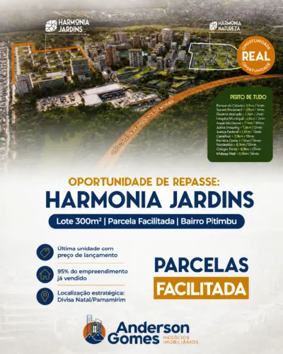 REPASSE - CONDOMÍNIO HARMONIA JARDINS Ecocil Lote 300m² | Sombra Total