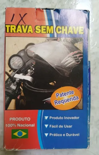 Trava de Capacete para Guidão de Moto (Sem Chave) - NOVA na Caixa