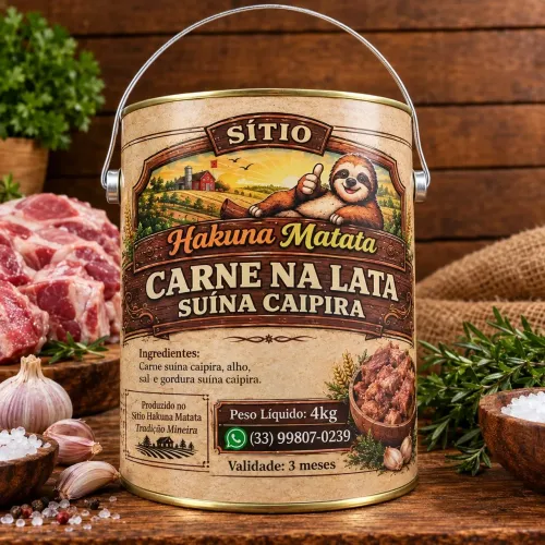 Carne de lata caipira artesanal 4kg