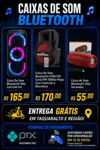 Caixas de Som Bluetooth Novas