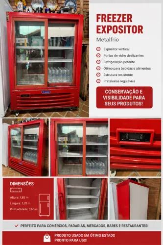 FREEZER EXPOSITOR METALFRIO VALOR 2.500