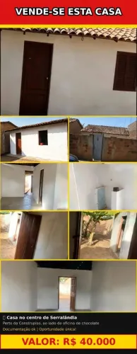 Casa em Serrolandia no centro