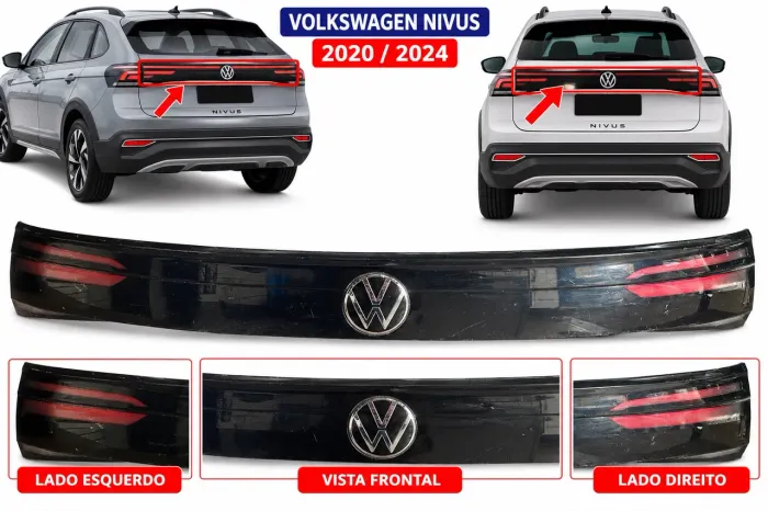 Lanterna Tampa Traseira Volkswagen Nivus 2020 a 2024 Original Usada