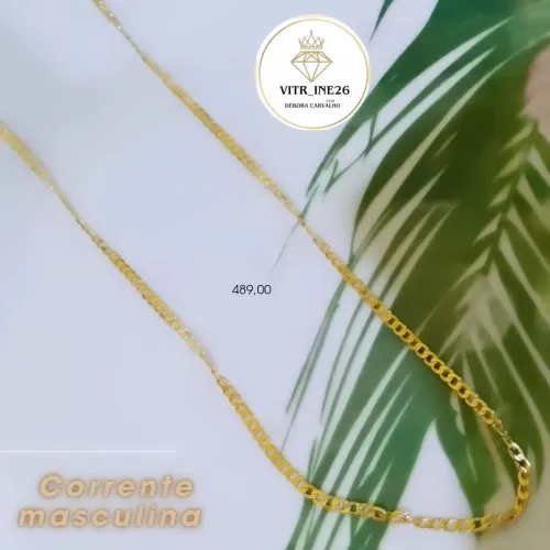 Correntes masculinas- banhada a ouro 18k