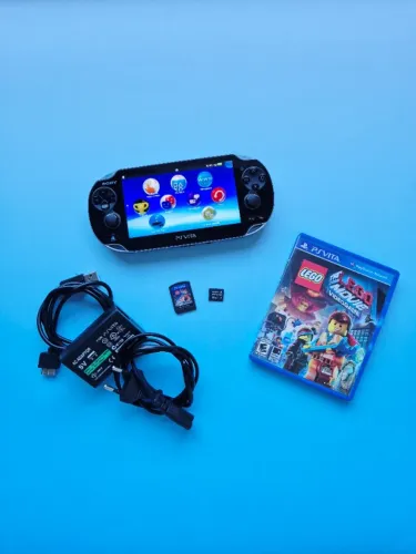 PS VITA (Psvita) OLED Preto 16GB Lotado de Jogos + Jogo LEGO Movie