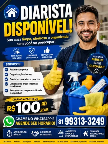 Diarista Apartir de 100