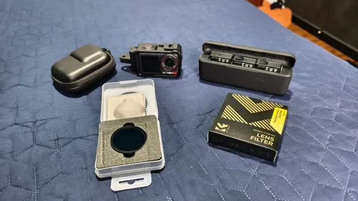 DJI osmo action 5 pro com kit de bateria e filtro ND