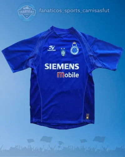 Camisa Cruzeiro Topper 2004 azul