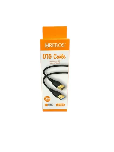 Cabo Extensor USB 3.0 Hrebos HS-362 3m OTG Alta Velocidade USB Macho Fêmea pode retirar no