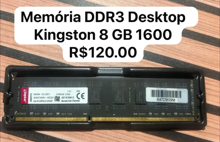 Memória ddr3 Desktop 8 Gb 1600