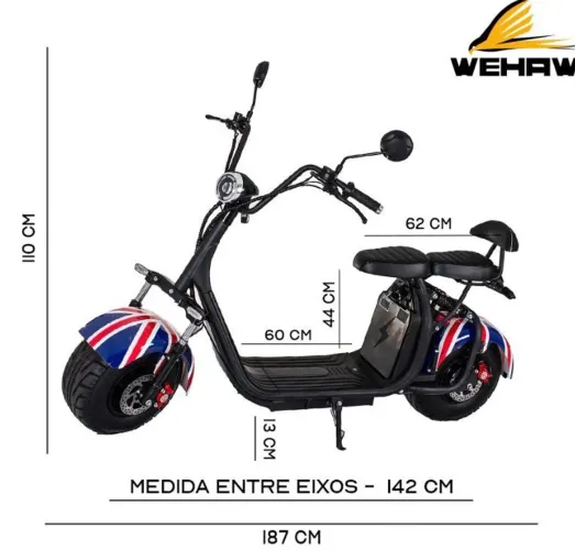 Scooter Eletrica X7 2000w 20ah 2025