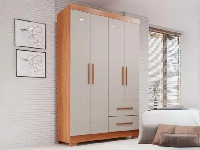 Guarda Roupa Estrela 4 portas - Entrega Rápida